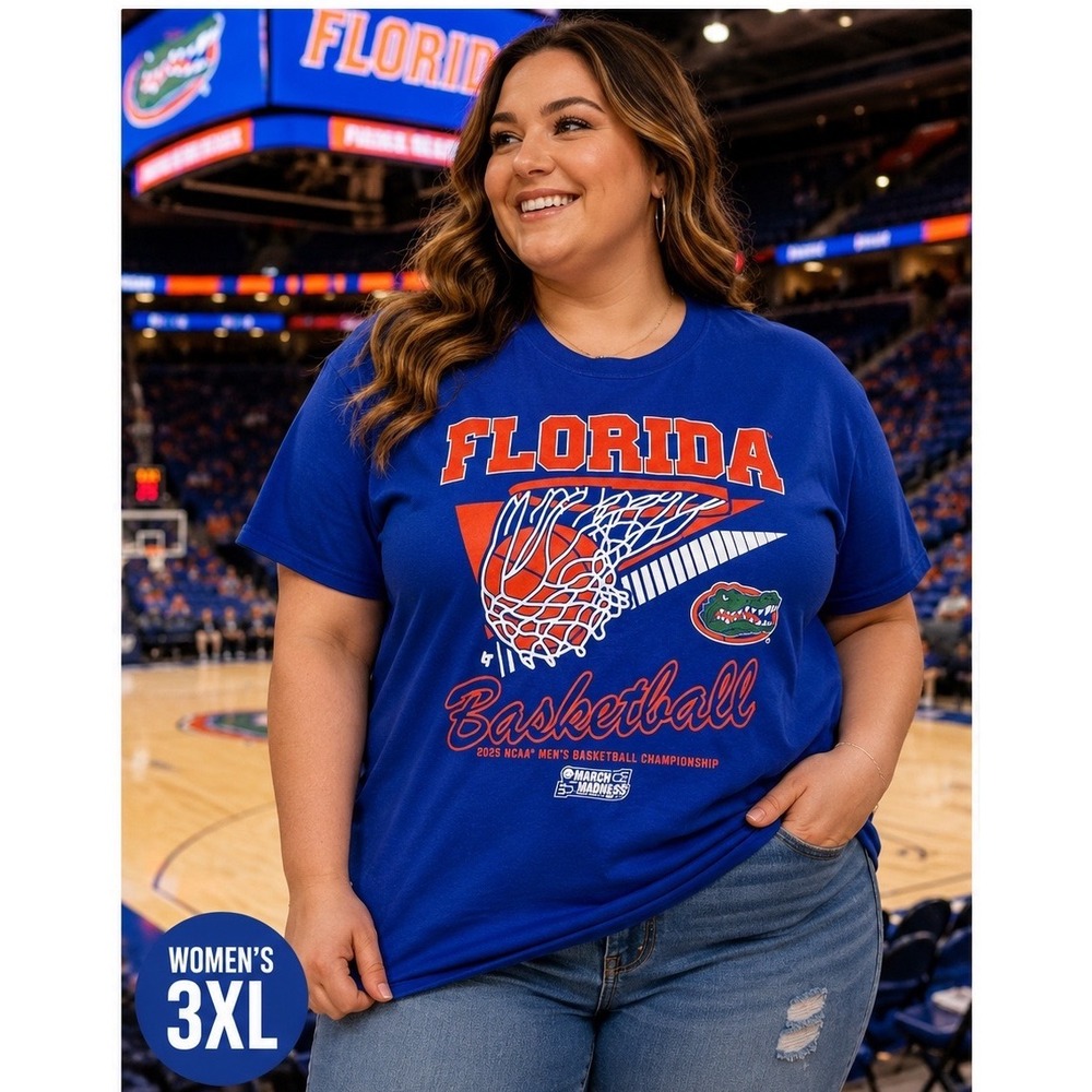 Florida Gators W 3XL March Madness Basketball T Shirt Blue NCAA Final Four Tee